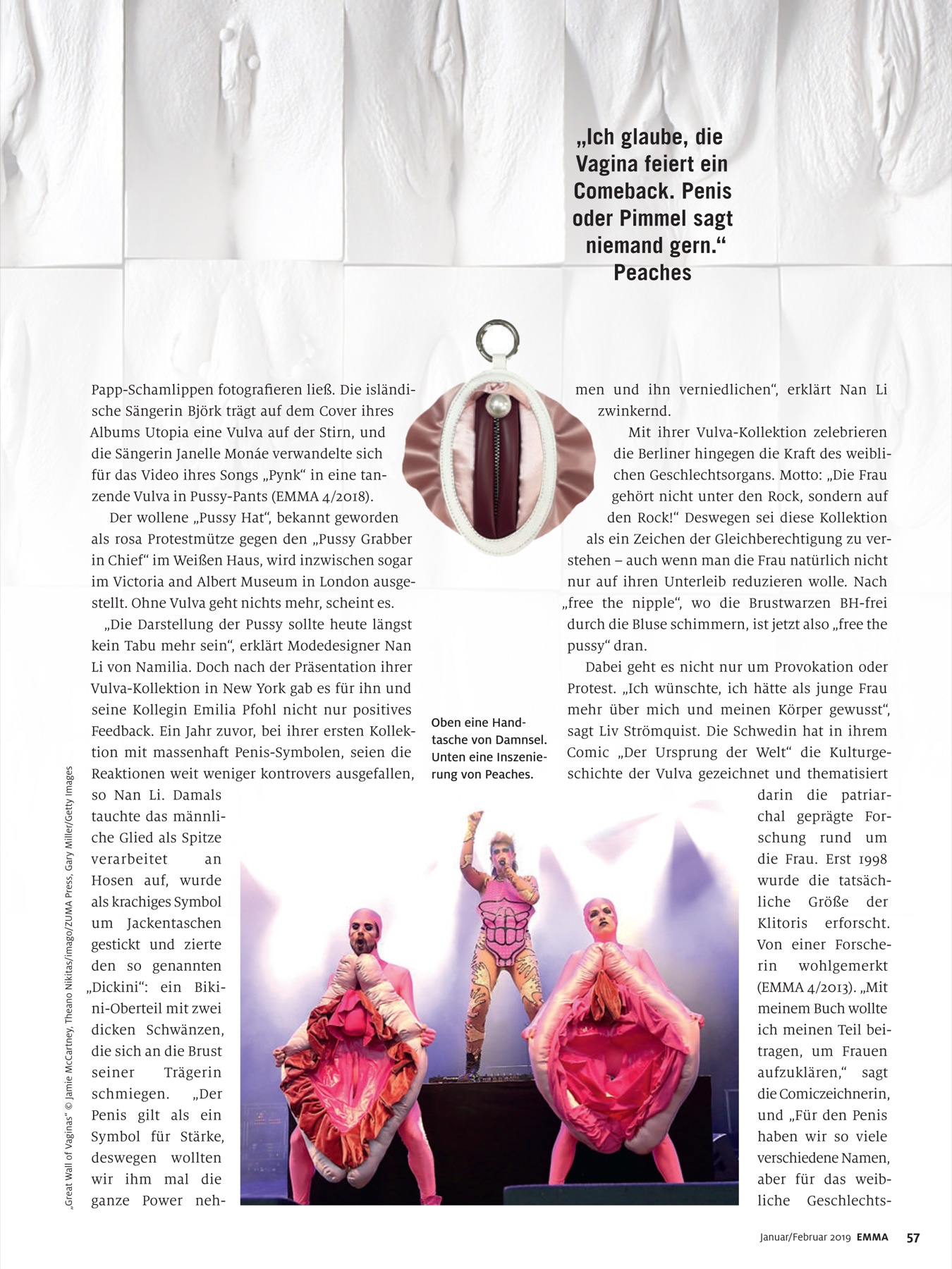 Emma Magazine article on vagina art