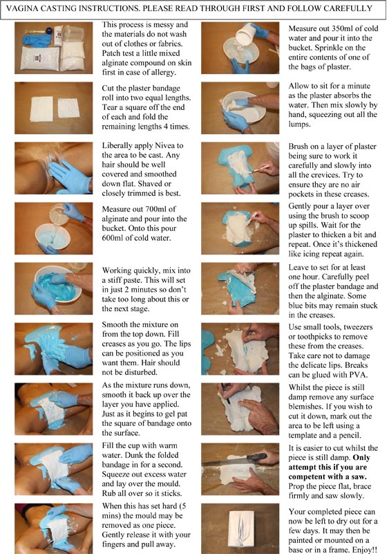 Great Wall of Vagina vulva casting kit instructions