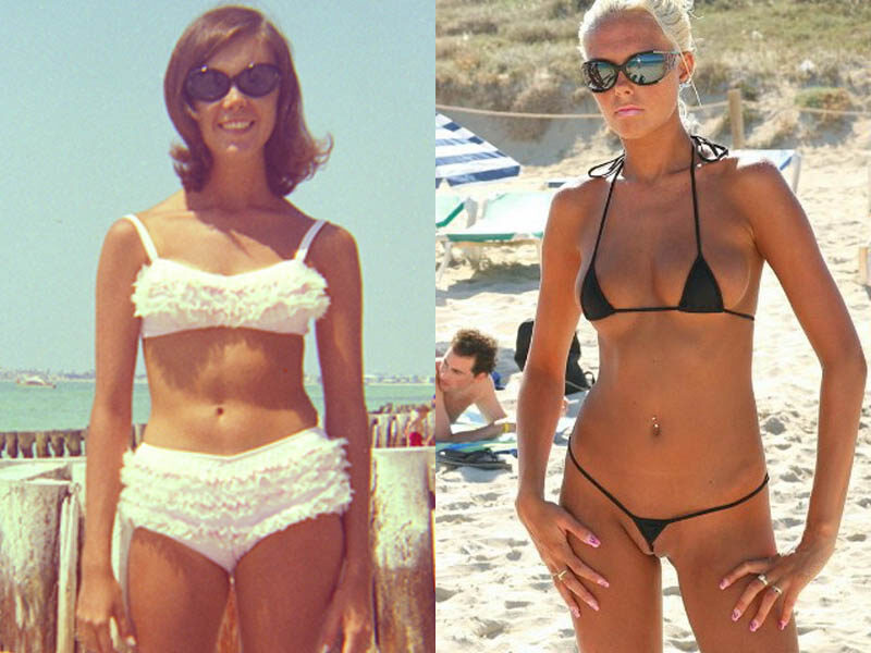 bikinis 1965 and 2015